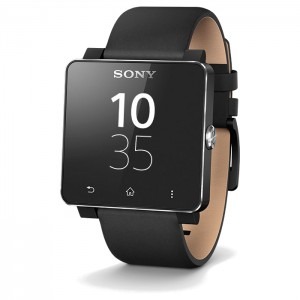 Sony 2 (SW2) negru, curea piele negru