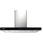 Hota Heinner decorativa DCH-6590TIX, Putere absorbtie 624 m3/h, 1 motor, Control touch, Timer, 90 cm, Inox/Negru
