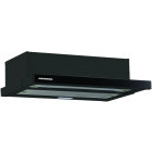 Hota incorporabila Heinner telescopica HTCH-490GBK, Putere de absorbtie 413 m3/h, 1 motor, Iluminare LED, 90 cm, Negru