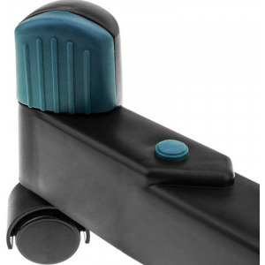 Procart Suport mobil pentru unitate PC, ajustabil 8-25 cm, 4 roti pivotante, Negru