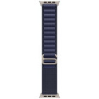 Apple Alpine Loop, 49mm Navy, Natural Titanium Finish - Large