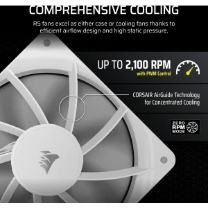 Corsair RS Series RS120 120mm Three Fan Pack White