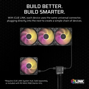 Corsair iCUE LINK RX140 Max RGB Expansion Kit 140mm Black