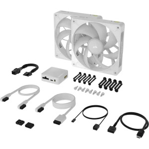Corsair iCUE LINK RX140 Max RGB Starter Kit 140mm Two Fan Pack White
