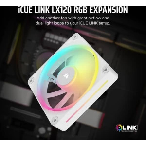 Corsair iCUE Link LX120 RGB Expansion Kit 120mm White