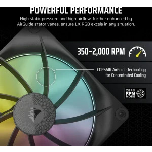 Corsair iCUE LX140 RGB Fan 140mm Black