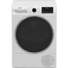 Uscator de rufe Beko B5T69233W EU, Pompa de caldura, 9 kg, Clasa C, ProSmart Inverter, EcoGentle, IronFinish, AquaWave, HomeWhiz, Iluminare interioara, Alb