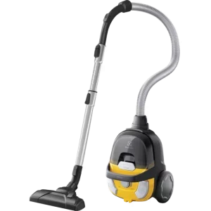 Aspirator Electrolux CompactGo Cyclonic ECGC21-2Y, fara sac, 600W, 0.9L, Negru/Galben