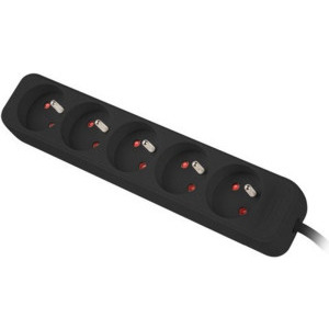 Lanberg PS0-05E-0100-IEC-BK 5x Type E, 1m, Black