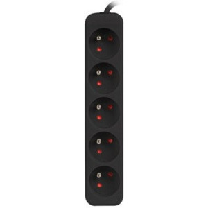 Lanberg PS0-05E-0150-BK, 5x Type E, 1.5m, Black