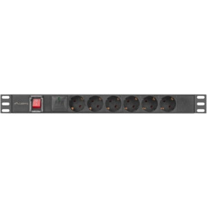Lanberg PDU PDU-06F-0200-IEC-BK 6x SCHUKO, 2m, Black