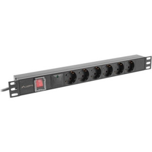 Accesoriu UPS Lanberg PDU PDU-06F-0200-IEC-BK 6x SCHUKO, 2m, Black