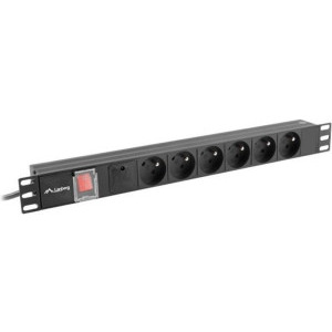 Lanberg PDU PDU-06E-0200-IEC-BK 6x Type E, 2m, Black