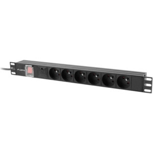 Lanberg PDU PDU-06E-0200-IEC-BK 6x Type E, 2m, Black
