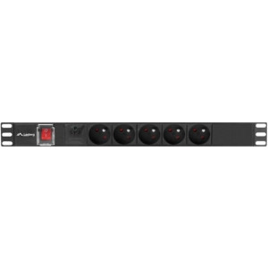 Lanberg PDU-05E-0200-IEC-BK, 5x Type E, 2m, Black