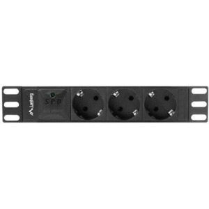 Lanberg PDU-03F-0200-IEC-BK, 3x SCHUKO, 2m, Black