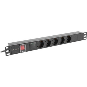 Lanberg PDU-05F-0200-BK, 5x SCHUKO, 2m, Black
