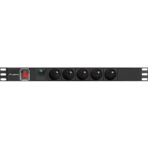 Lanberg PDU-05E-0200-BK, 5x Type E, 2m, Black