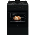 Aragaz Electrolux LKK664220K, Mixt, 4 arzatoare, Sistem de siguranta, Aprindere integrata, Autocuratare catalitica, Timer, Grill, AirFry, Clasa A, 60 cm, Negru