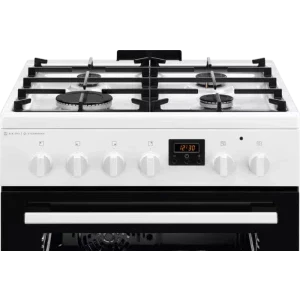 Electrolux LKK664220W, Mixt, 4 arzatoare, Sistem de siguranta, Aprindere integrata, Autocuratare catalitica, Timer, Grill, AirFry, Clasa A, 60 cm, Alb