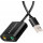 Adaptor AXAGON ADA-12, 1x USB Male - 2x Jack 3.5 mm Female, negru