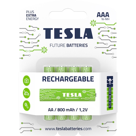 Baterie Tesla Rechargeable+, AAA, 800mAh, 4 buc