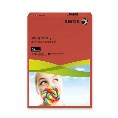 Hartie Xerox Symphony rosu intens, A4, 80g/mp, 500 coli