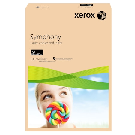 Hartie Xerox Symphony A4, Salmon Pal, 160g/mp, 250 coli