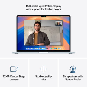 Apple 15.3'' MacBook Air 15 with Liquid Retina, Apple M4 chip (10-core CPU), 24GB, 512GB SSD, Apple M4 10-core GPU, macOS, Sky Blue, INT keyboard, 2025