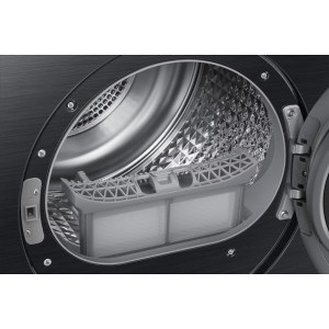 Samsung DV90DG52A0ABLE, Pompa de caldura 9 kg, Clasa C, Digital Inverter, Hygiene Care, OptimalDry, SmartThings, Iluminare interioara, Negru