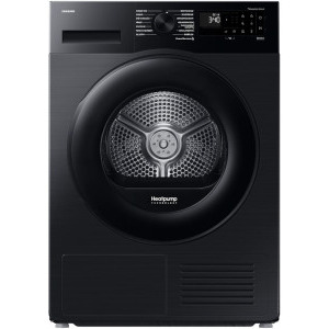 Uscator de rufe Samsung DV90DG52A0ABLE, Pompa de caldura 9 kg, Clasa C, Digital Inverter, Hygiene Care, OptimalDry, SmartThings, Iluminare interioara, Negru