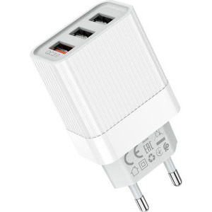 Lamtech LAM021004, 3x USB, Quick Charge 3.0, White