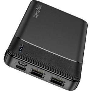 Lamtech LAM112099, 10000 mAh, 2x USB, 1x USB-C, Black