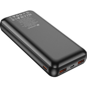 Lamtech LAM112907, 20000 mAh, 2x USB, 1x USB-C, Quick Charge 3.0 + Power Delivery 20W, Black