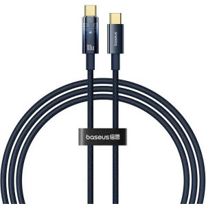 Cablu de date / adaptor Baseus Explorer, USB-C Male la USB-C Male, 100 W, 1 m, Blue