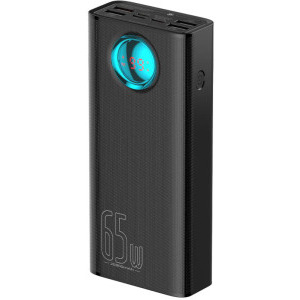 Baseus Ambilight, 26800 mAh, 4x USB, 2x USB-C, 65 W, Display, Black, posibilitate incarcare laptop