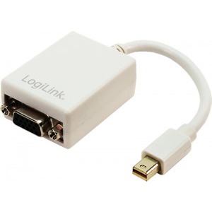 Logilink 1x Mini DisplayPort Male - 1x VGA Female, 0.09m, alb