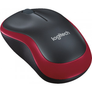 Logitech M185, Wireless, Red