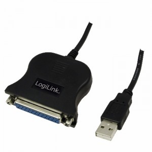 Logilink USB 2.0 Male - Paralel Female, 1.5m, negru