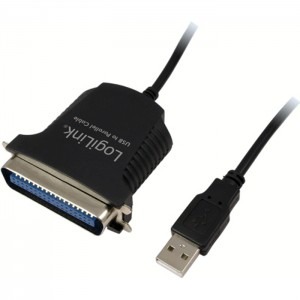 Cablu periferice Logilink USB 2.0 Male - Paralel Female, 1.5m, negru
