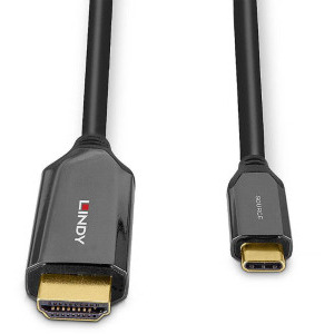 LINDY USB Tip-C Male - HDMI Male, 2m, negru