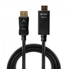 Cablu video LINDY DisplayPort Male - HDMI Male, 2m, negru
