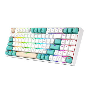 Redragon Veigar White RGB Red Switch Mecanica