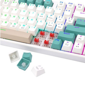 Redragon Veigar White RGB Red Switch Mecanica