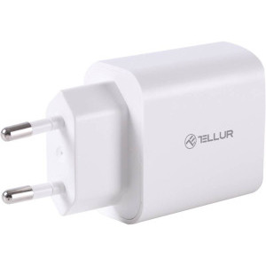 Tellur PDHC101 1x USB, 1x USB-C, alb, tehnologia Quick Charge 3.0