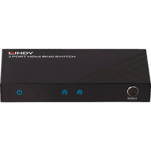 LINDY Switch HDMI 8K 60Hz, 2x HDMI In, 1x HDMI Out, negru