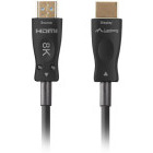 Cablu video Lanberg HDMI Male - HDMI Male, 2.1, Optical active, 80 m, Negru