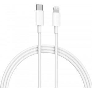 Cablu de date / adaptor Xiaomi USB-C Male la Lightning Male, 1 m, White, amperaj maxim suportat 3A