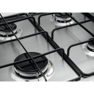 Zanussi ZGH62414XA, Gaz, 4 zone de gatit, Aprindere electrica, Dispozitiv siguranta, 60 cm, Inox