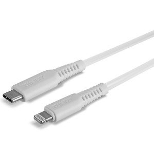 LINDY USB-C Male la Lightning Male, 2 m, White